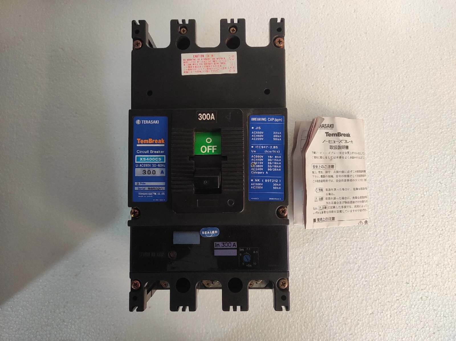 Terasaki TemBreak xs400cs / XS400CS 400A 3 Pole Circuit Breaker